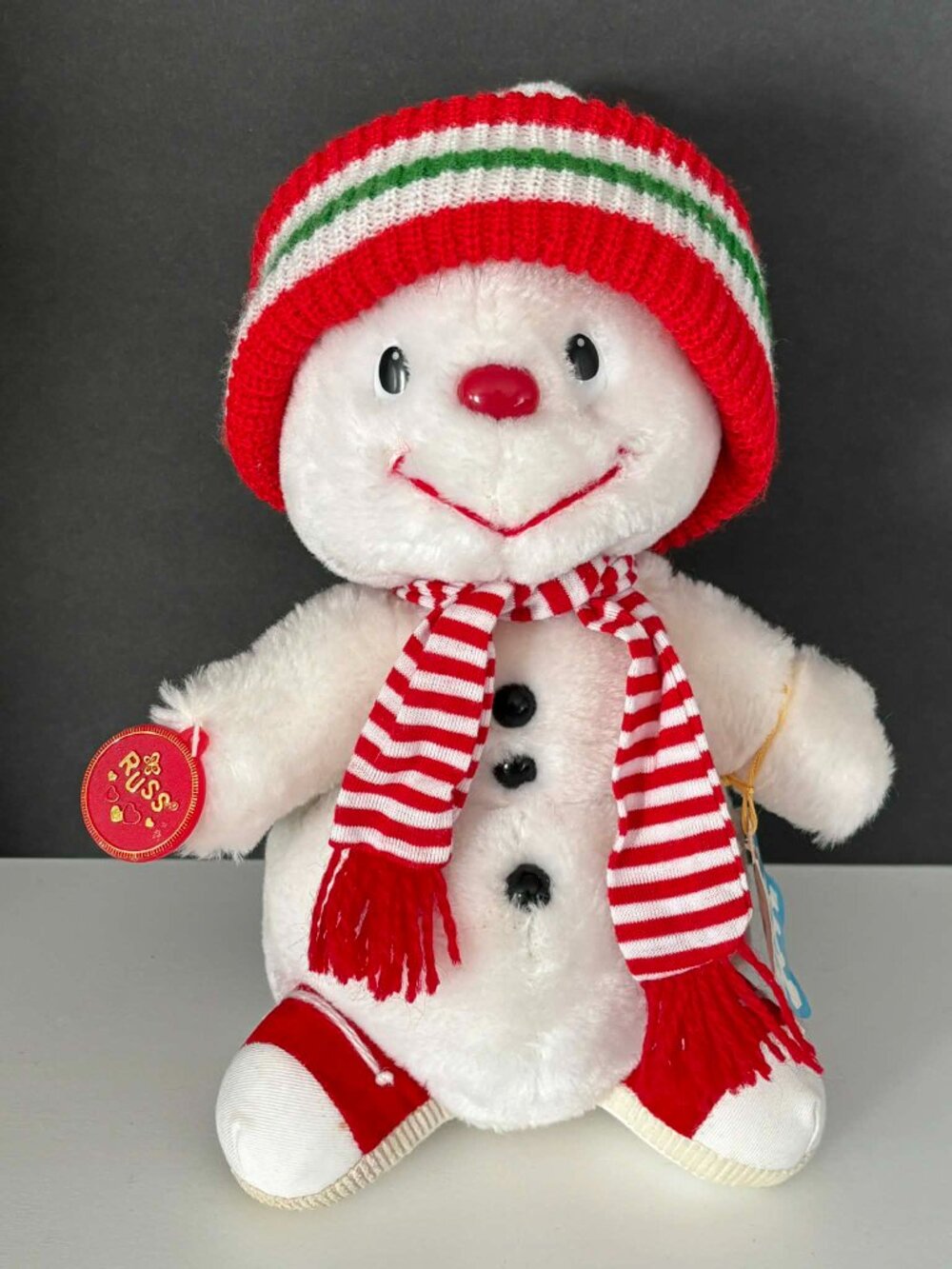 Vintage "Snowflake" Musical Snowman by Russ 9.5" Tall